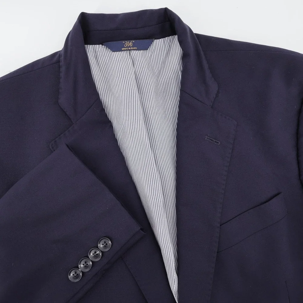Brooks Brothers Explorer Fitzgerald Fit Blazer Navy Blue Mens 42L Flaws‎